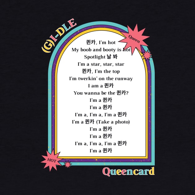 (G)I-dle Queencard Lyrics by wennstore